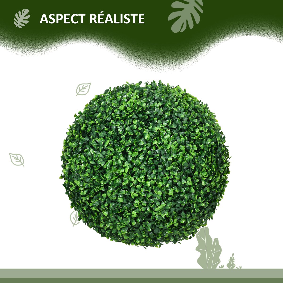 Topiaires artificielles PE Vert vert, HOMCOM