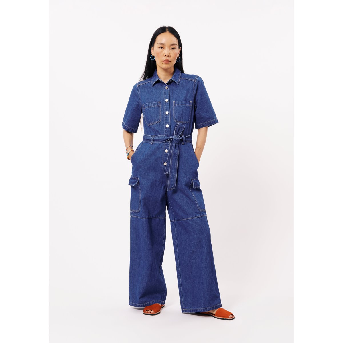 Combinaisons en coton AKILA indigo, FRNCH