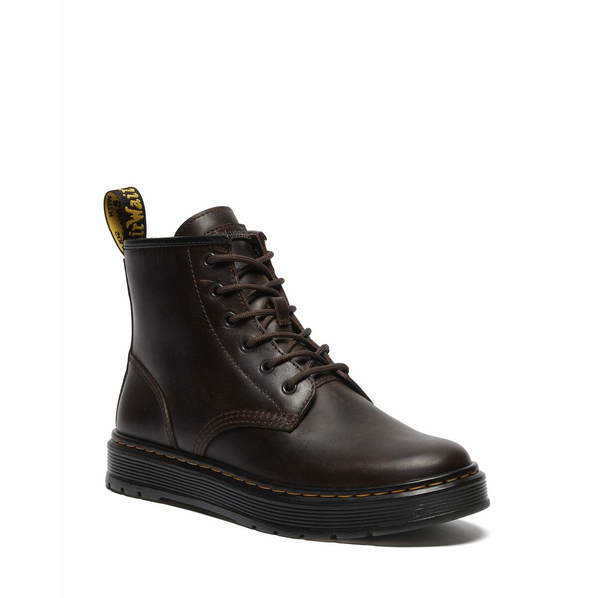 Boots Brookline Chukka en cuir Crazy Horse marron, DR. MARTENS