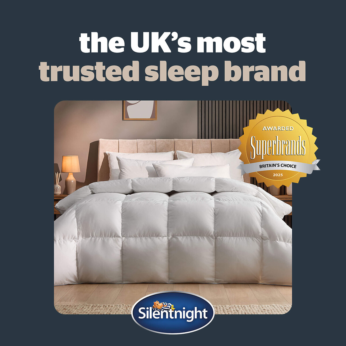 Goose Feather & Down Duvet - 10.5 Tog white, SILENTNIGHT