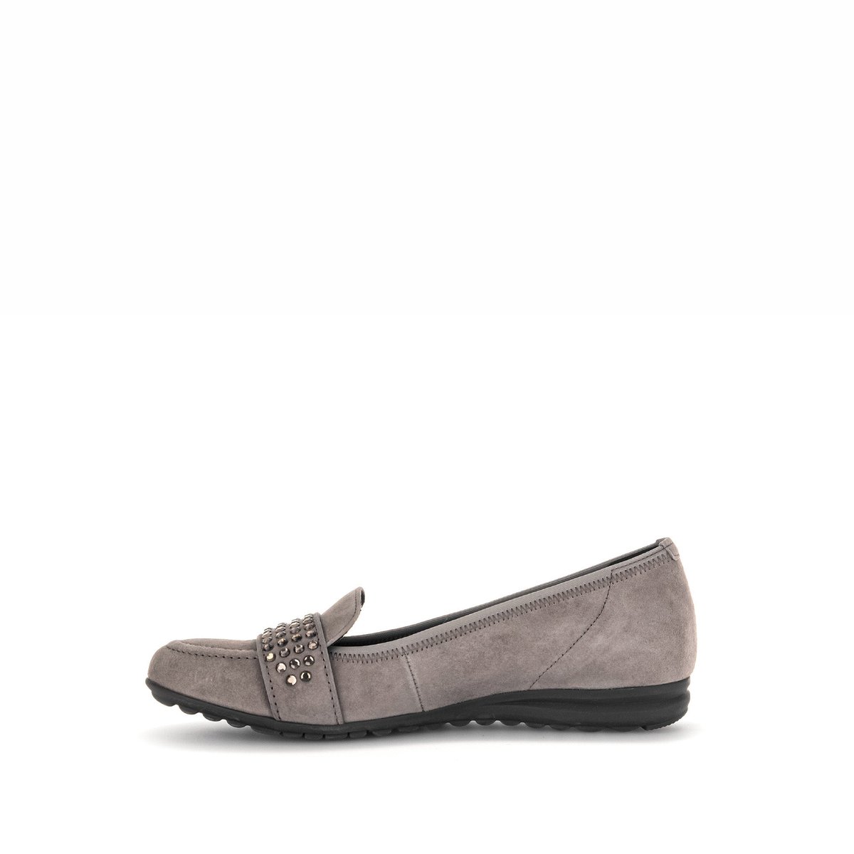 Ballerines en velours à talon compensé taupe velours, GABOR