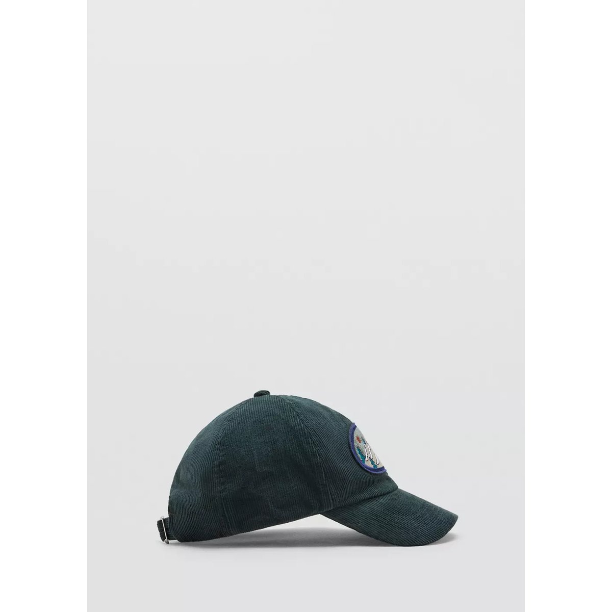 Casquette en velours côtelé avec détail brodé vert foncé, MANGO KIDS