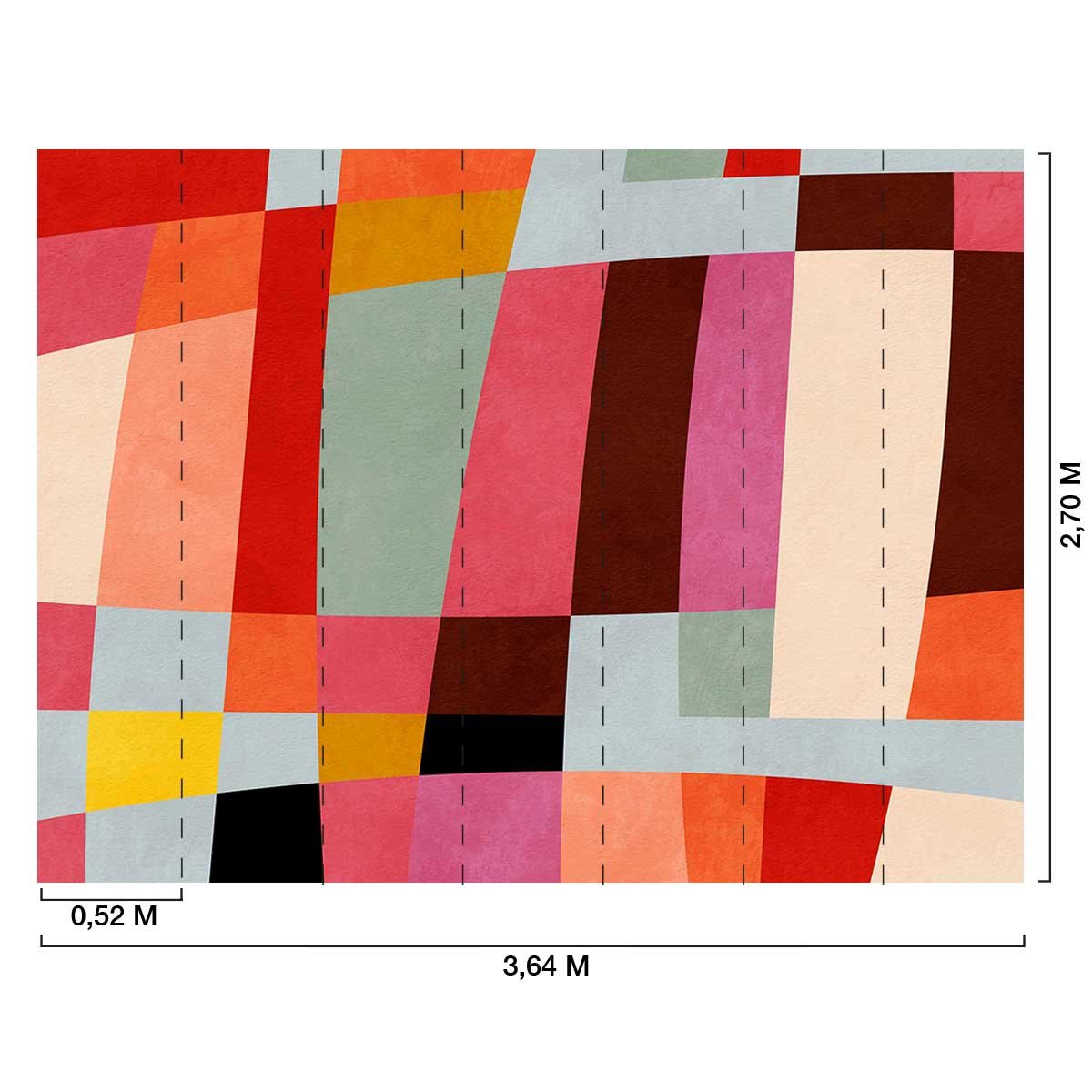 Papier peint damier coloré intissé, HEXOA