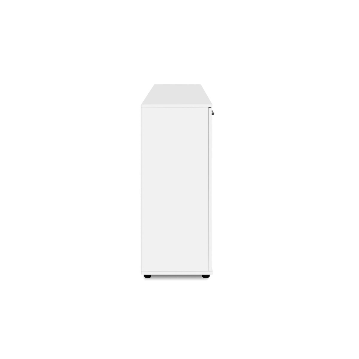 Buffet étroit blanc 2 portes 4 tiroirs ALVA blanc, PIER IMPORT