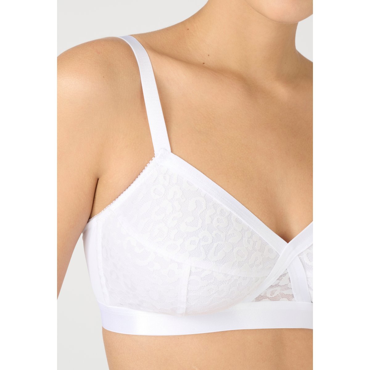 Soutien-gorge grand maintien sans armatures blanc, DAMART