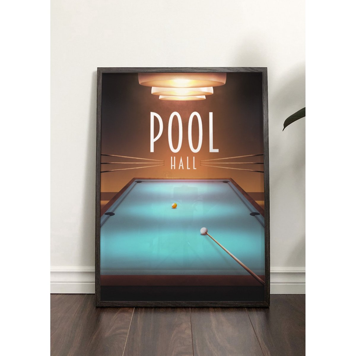 Affiche 'Billard' blanc, L'AFFICHERIE