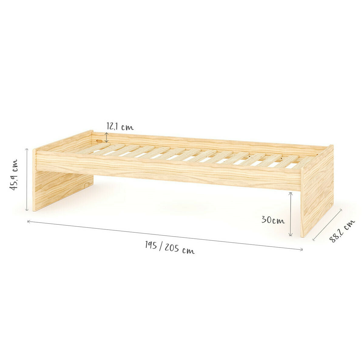 Lit  gigogne Antag Bois massif  ANTAG bois, AKITEN RETAIL