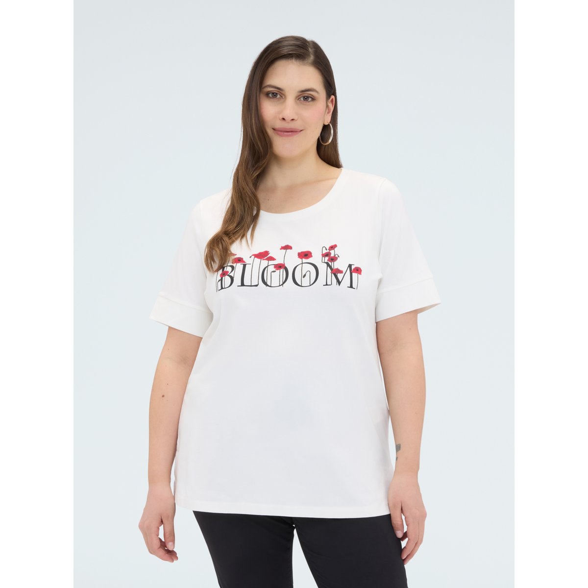T-shirt avec inscription BLOOM blanc, FIORELLA RUBINO
