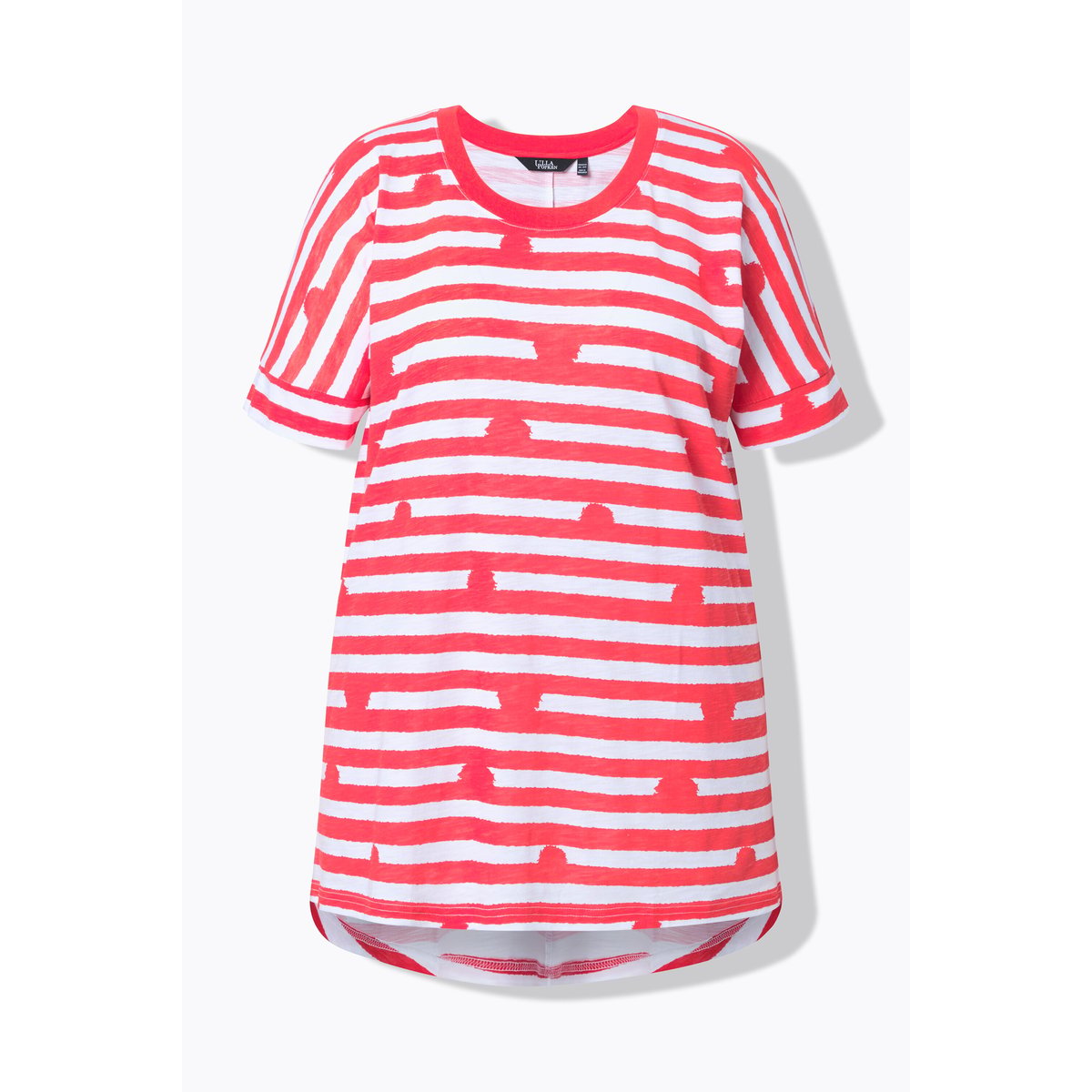 T-shirt oversize pois/rayures corail, ULLA POPKEN