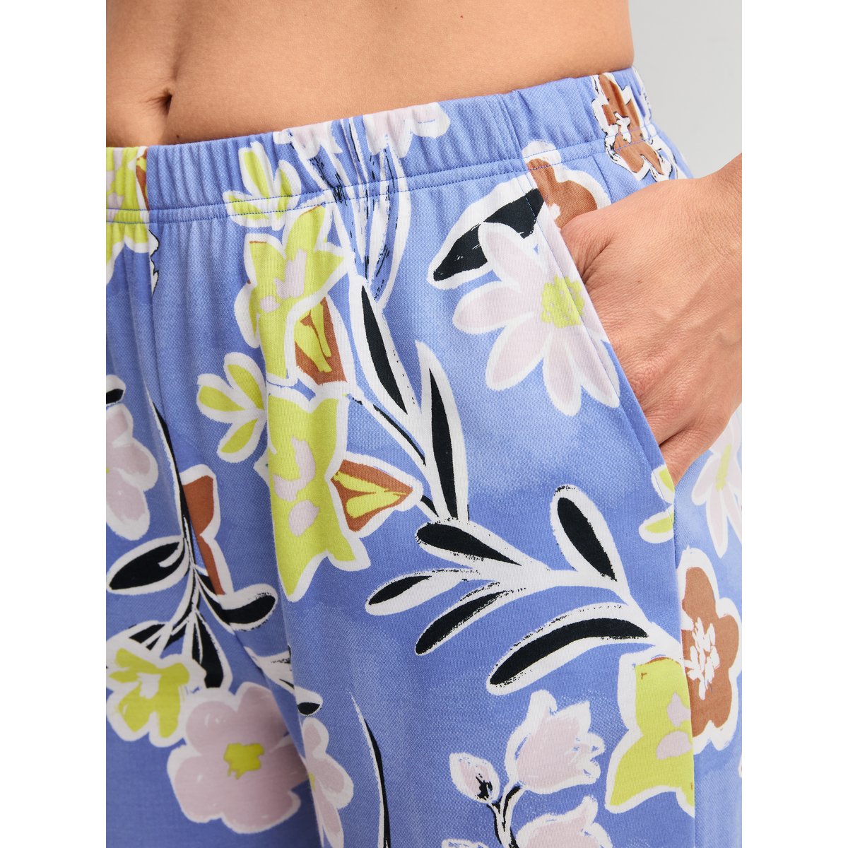 Bas de pyjama Coton LATE BLOOM M&M deep cobalt, CALIDA