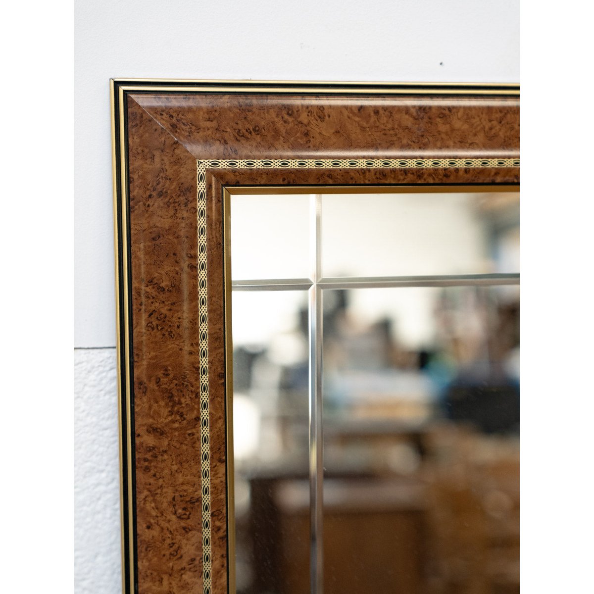 Miroir biseauté Georges N°1317 - Bon état marron, DEBONGOUT