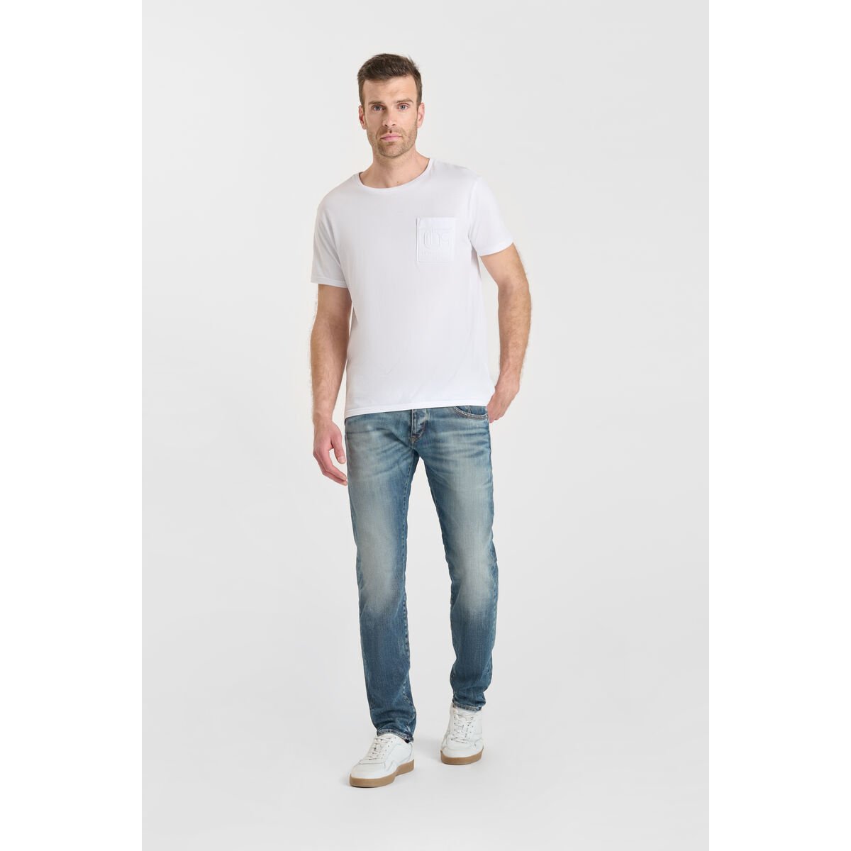Jeans slim stretch 700/11, longueur 34 blue, LE TEMPS DES CERISES