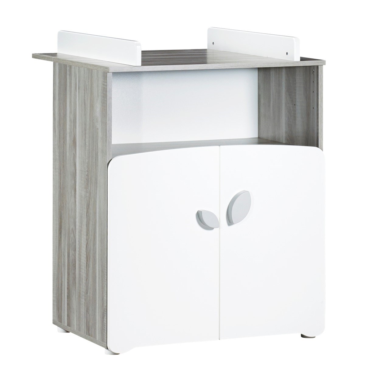 Chambre trio lit et Commode à langer en bois blanc, BABY PRICE