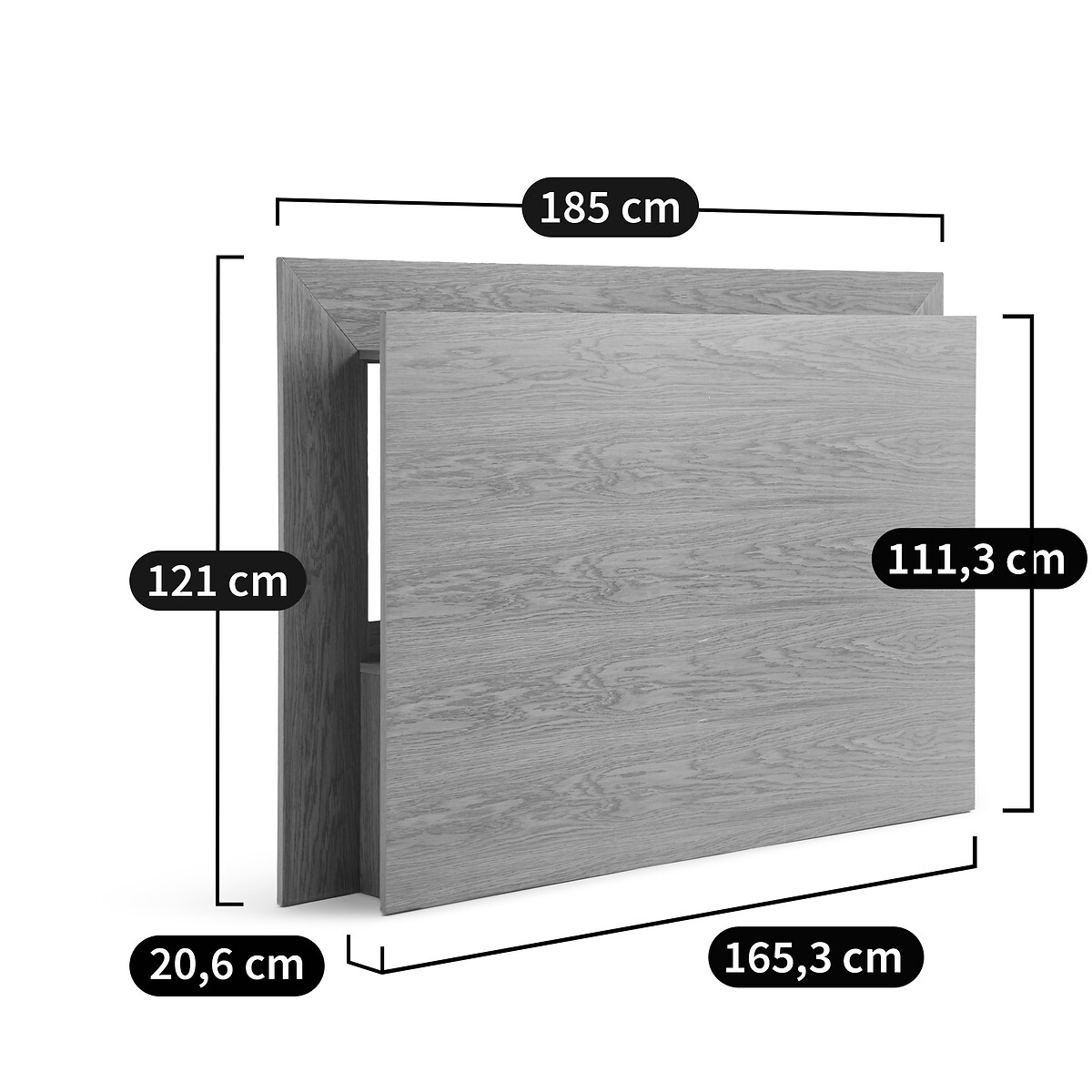 Essena Oak Veneer Storage Headboard light wood, LA REDOUTE INTERIEURS