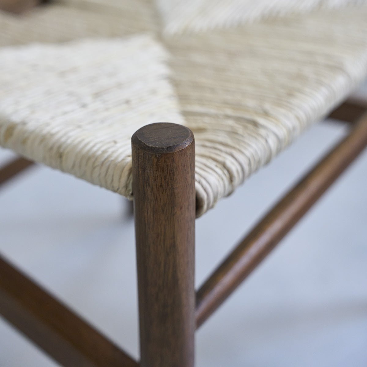 Chaise en bois massif et assise tissée  CAMILLE marron, BERAH GETAH