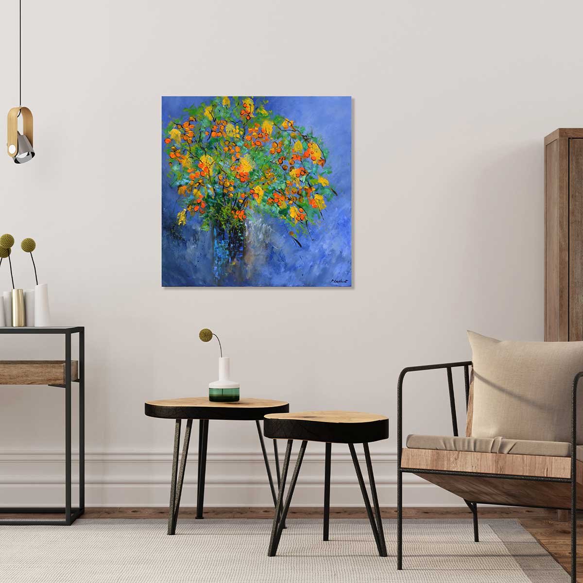Tableau bouquet composé tableau alu dibond, HEXOA