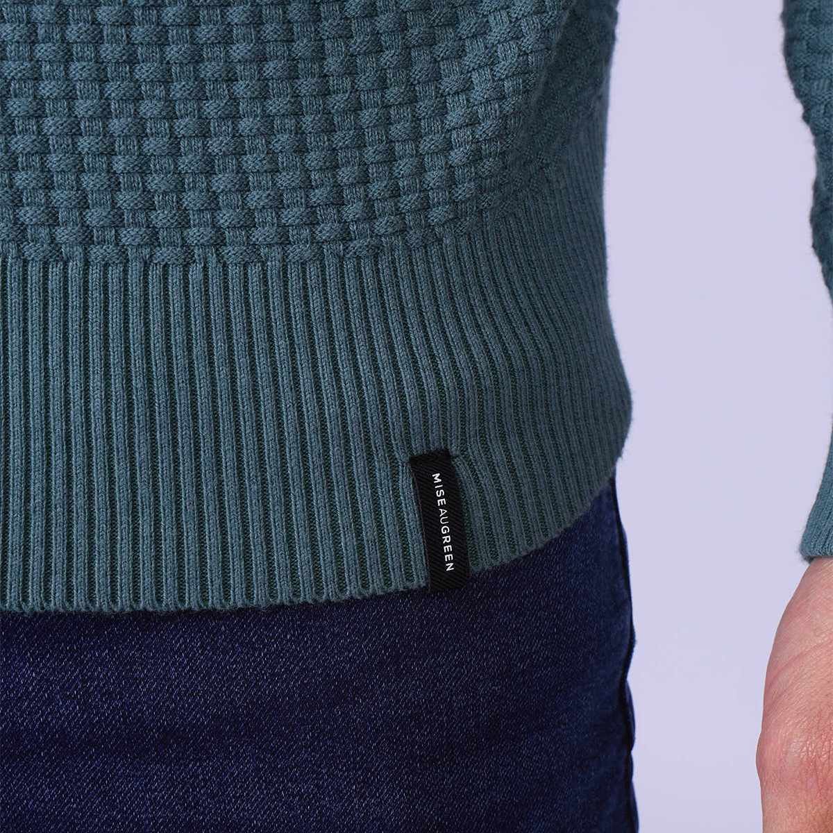 Pull Horace bleu petrole, MISE AU GREEN