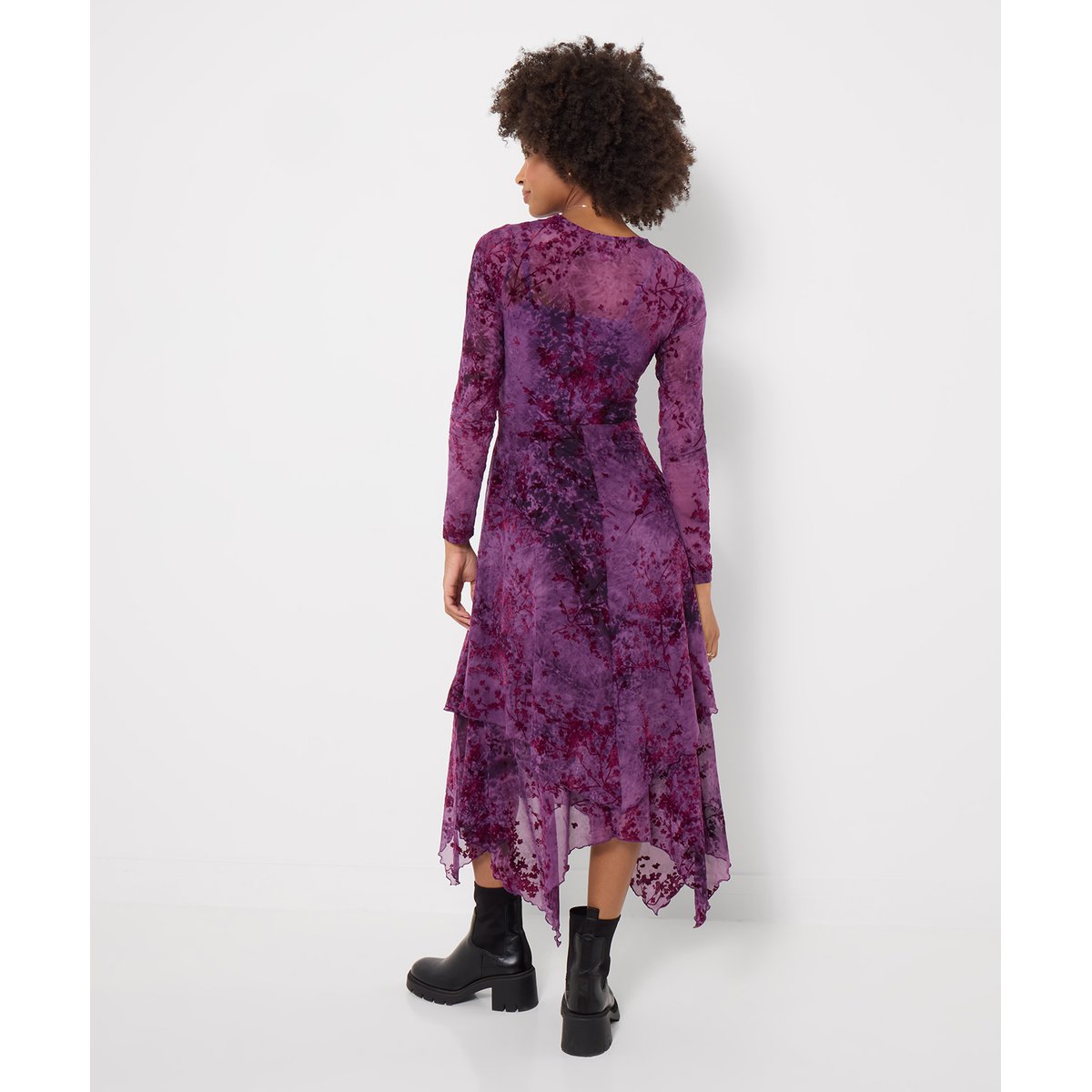 Fabuleuse Robe Longue Floquée violet, JOE BROWNS