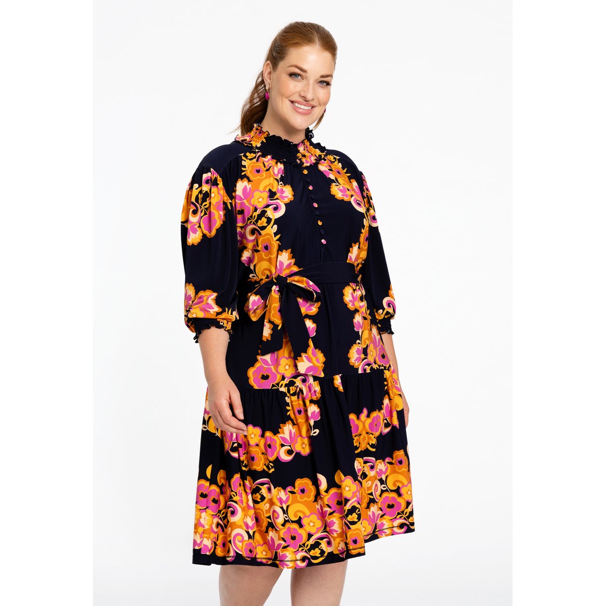 Robe imprimé / imprimée floral bleu, YOEK