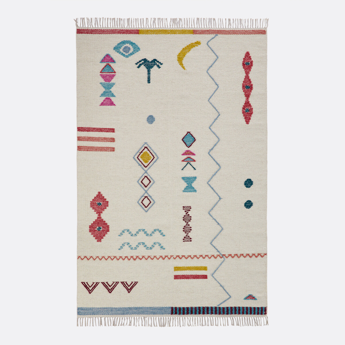 Imani Flat Woven Wool Rug multi-coloured, LA REDOUTE INTERIEURS