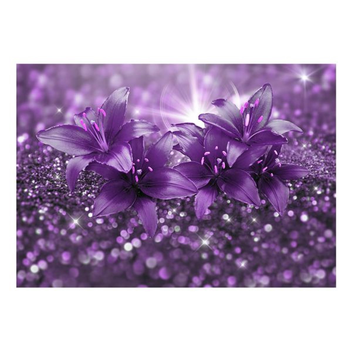Papier peint intissé panoramique Fleurs Masterpiece of Purple violet, EDEN