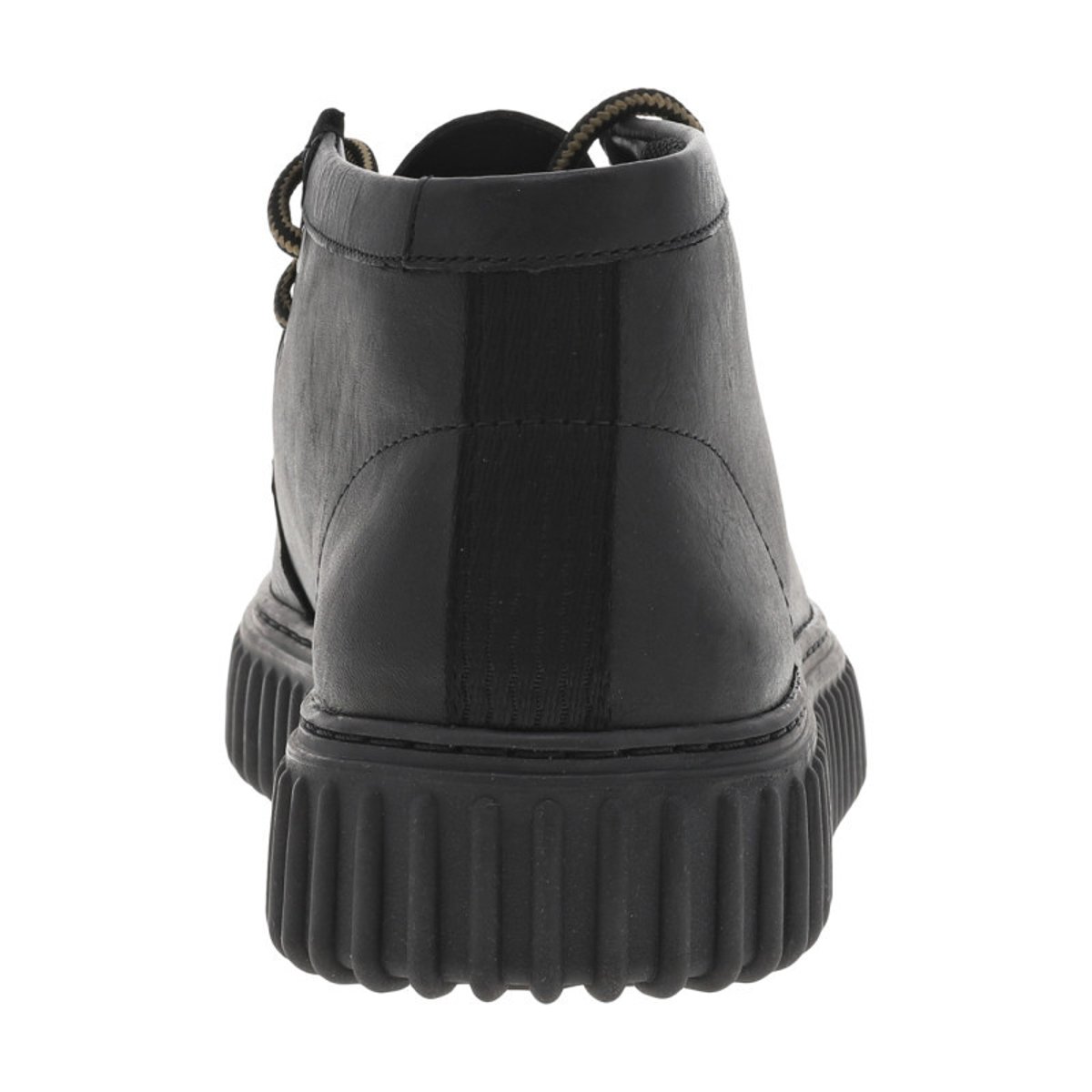 Bottines Clarks en cuir noires et à lacets ronds tressés noires, CLARKS