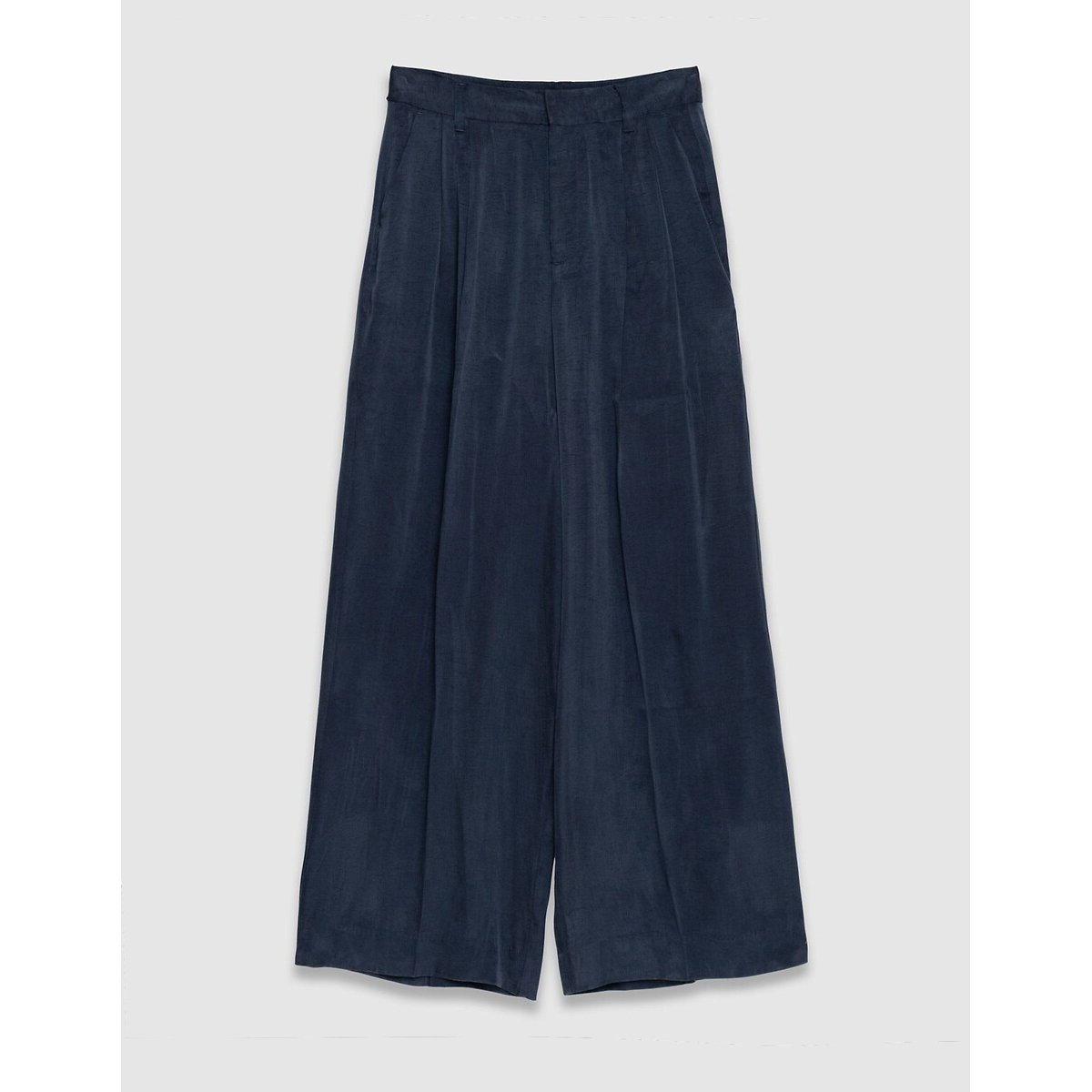 Pantalon de tailleur large à pinces marine, IKKS