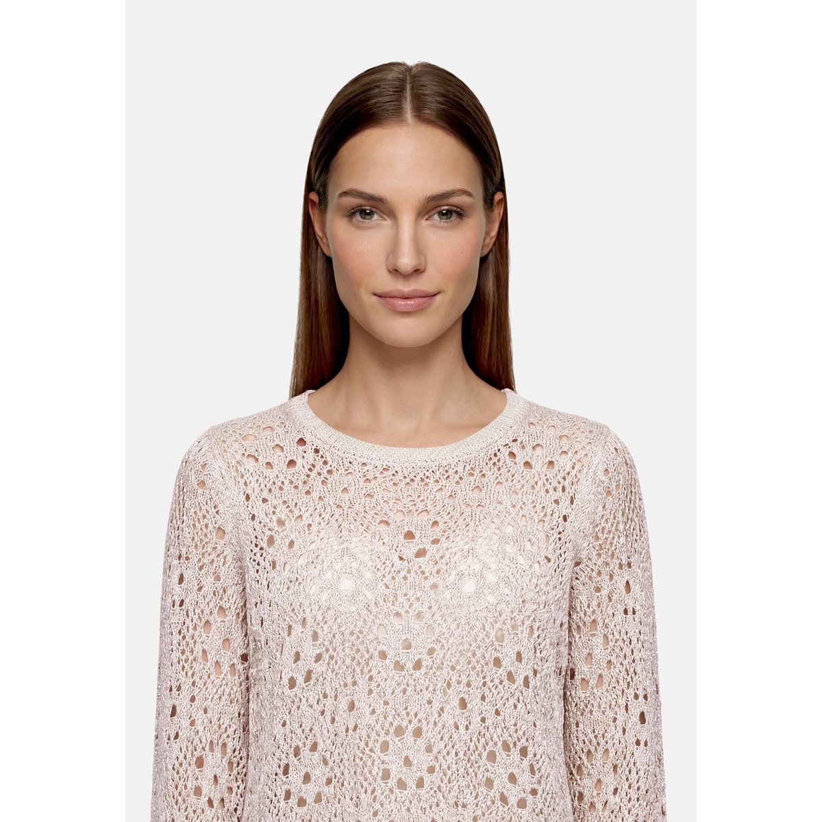 Pull-over en maille à manches 3/4 gris, BETTY BARCLAY
