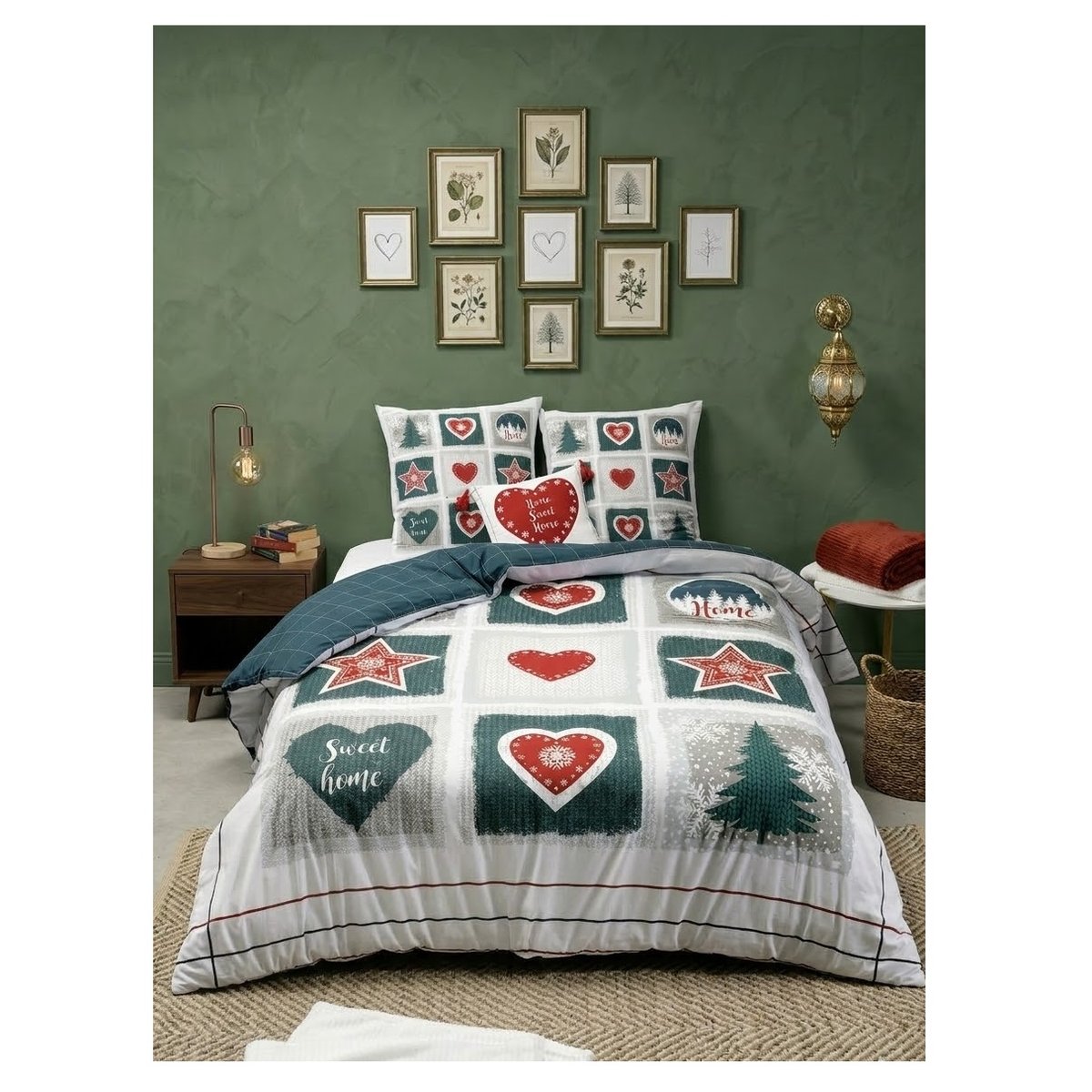Parure de lit Collection Sweet home blanc, EDEN