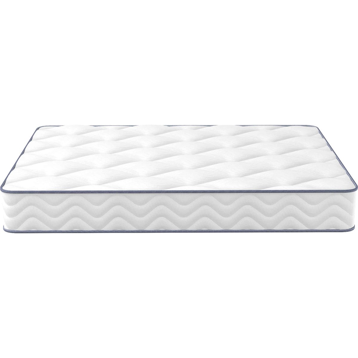 Ensemble matelas ressorts ensachés + mousse mémoire SWEETY, sommier en kit et pieds anthracite, MERINOS