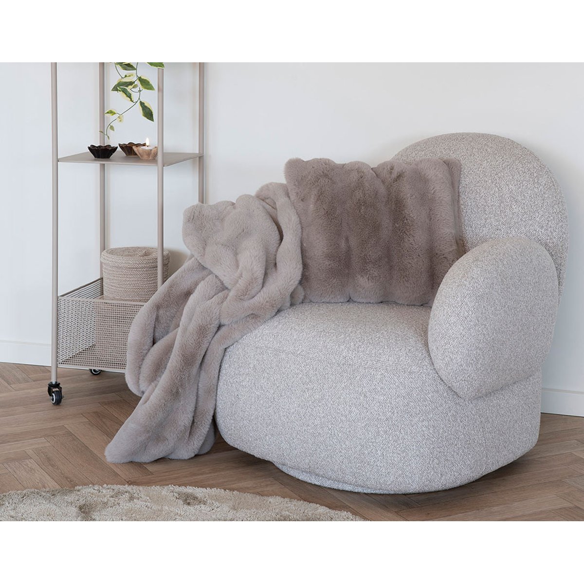 Fauteuil - JAVIER gris clair, BEST MOBILIER