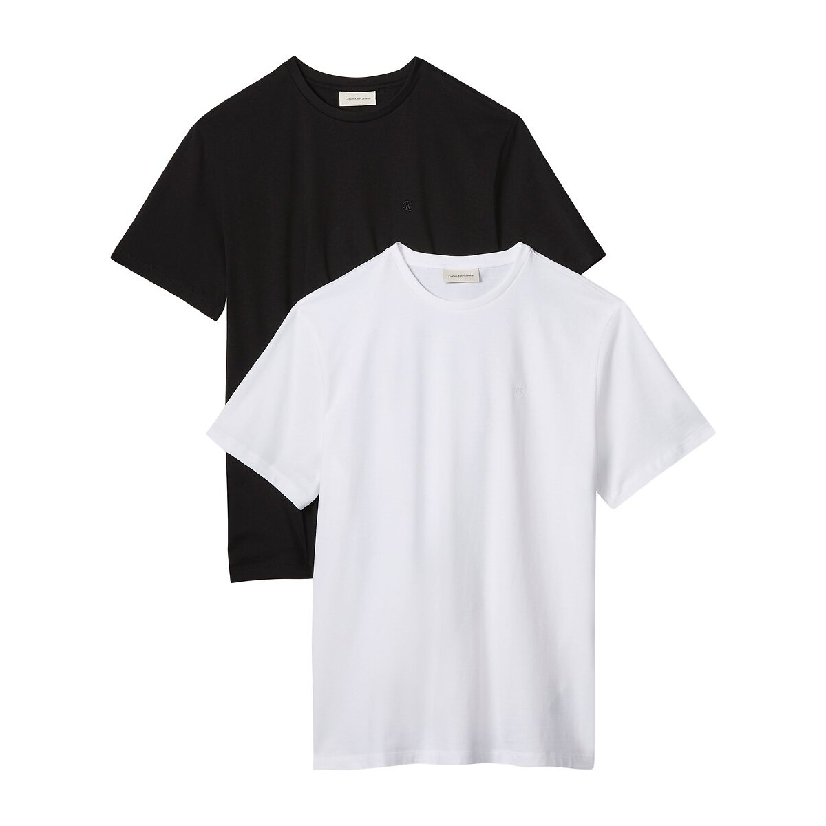 Lot de 2 T-shirts manches courtes noir + blanc, CALVIN KLEIN JEANS