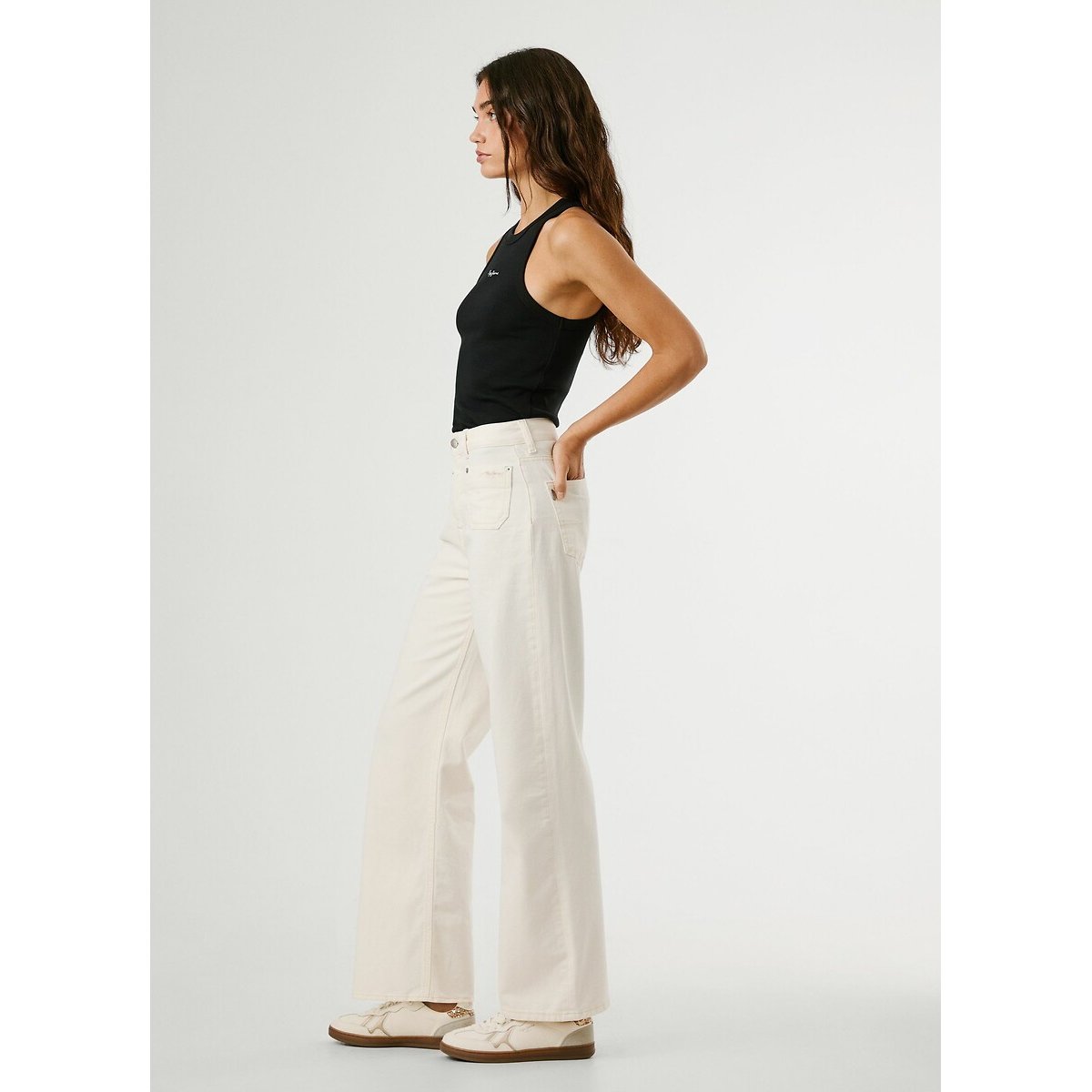 Lexa Straight Jeans with High Waist ecru , PEPE JEANS
