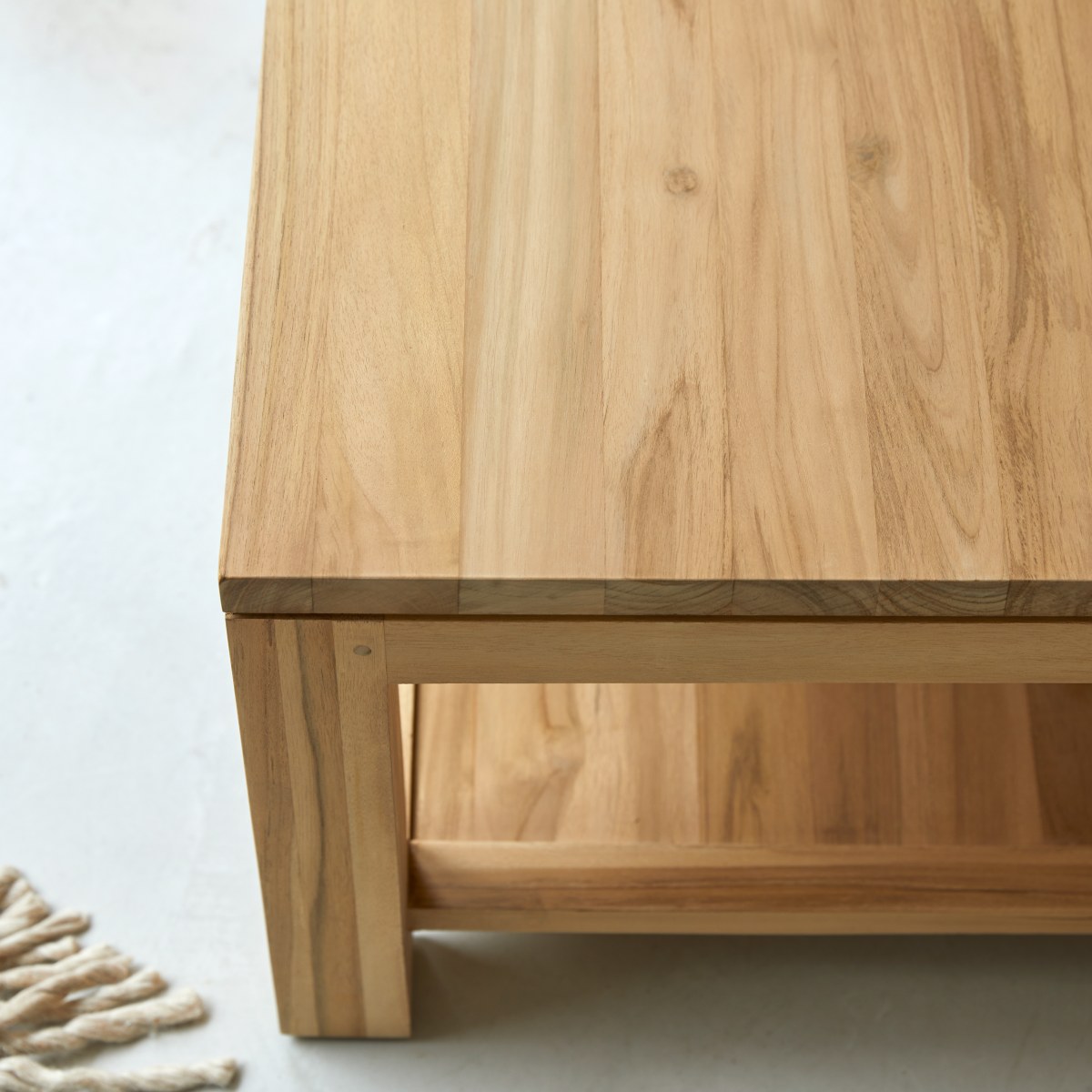 Table basse en Teck massif, EVE naturel, TIKAMOON