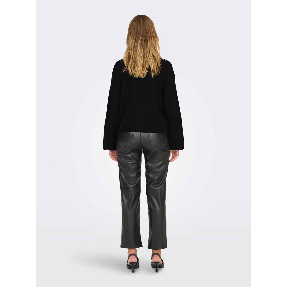 ONLDONNA Pull en maille Pull en maille noire - black, ONLY