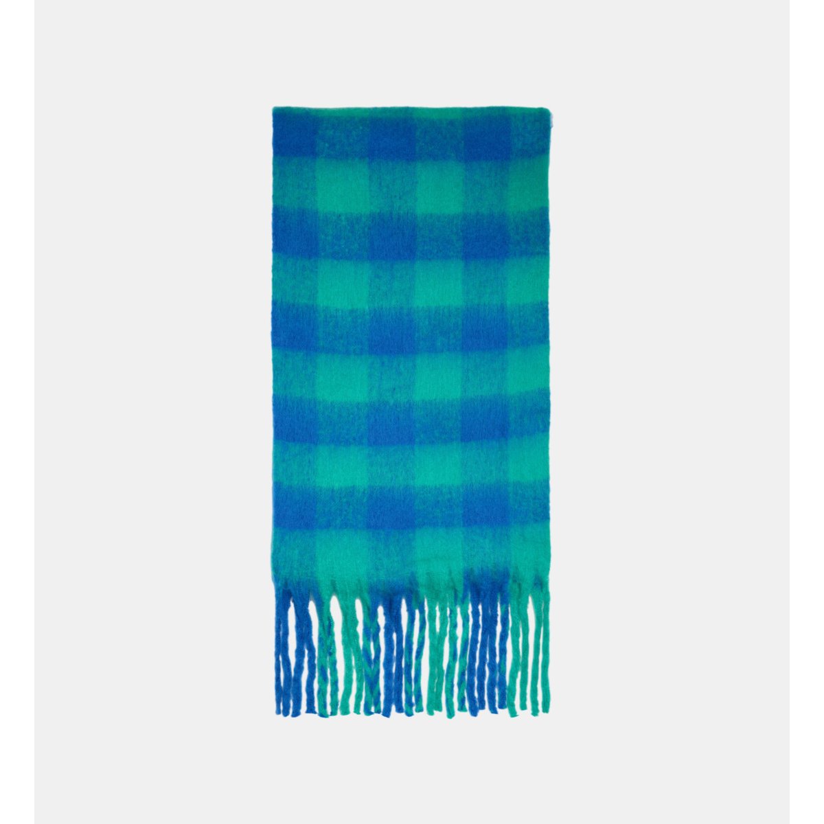 Echarpe clemence maille moelleuse bleu et vert, GALERIES LAFAYETTE