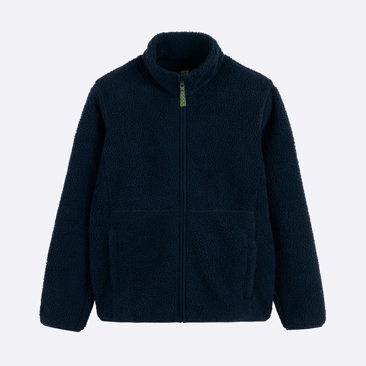 Kort sherpa jasje met opstaande kraag, tussenseizoen marineblauw, LA REDOUTE COLLECTIONS