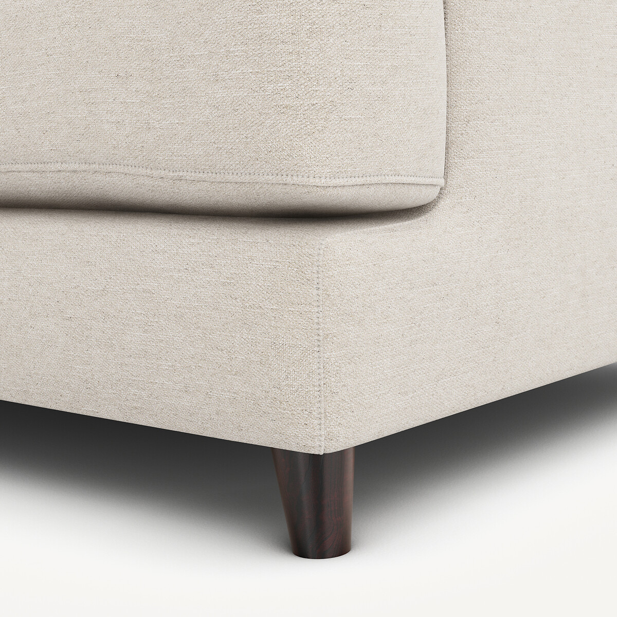 3-Sitzer-Sofa, umwandelbar, aus meliertem Leinen, ALWINE elfenbein, AM.PM