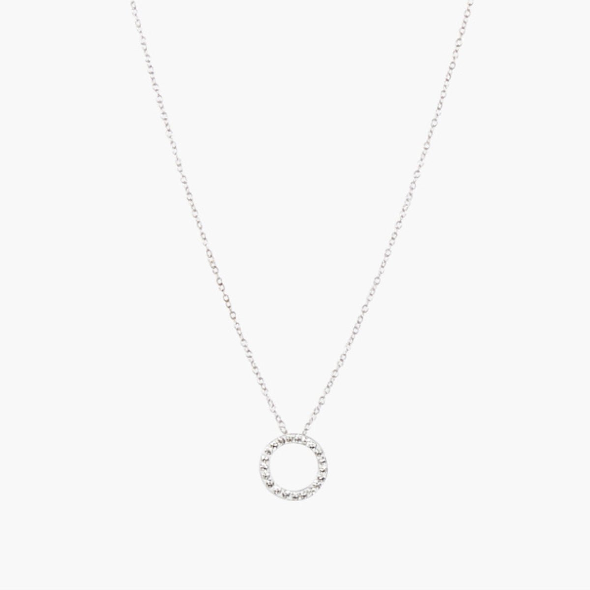 Collier pendentif anneau zircon argent 925 argenté, BALABOOSTE