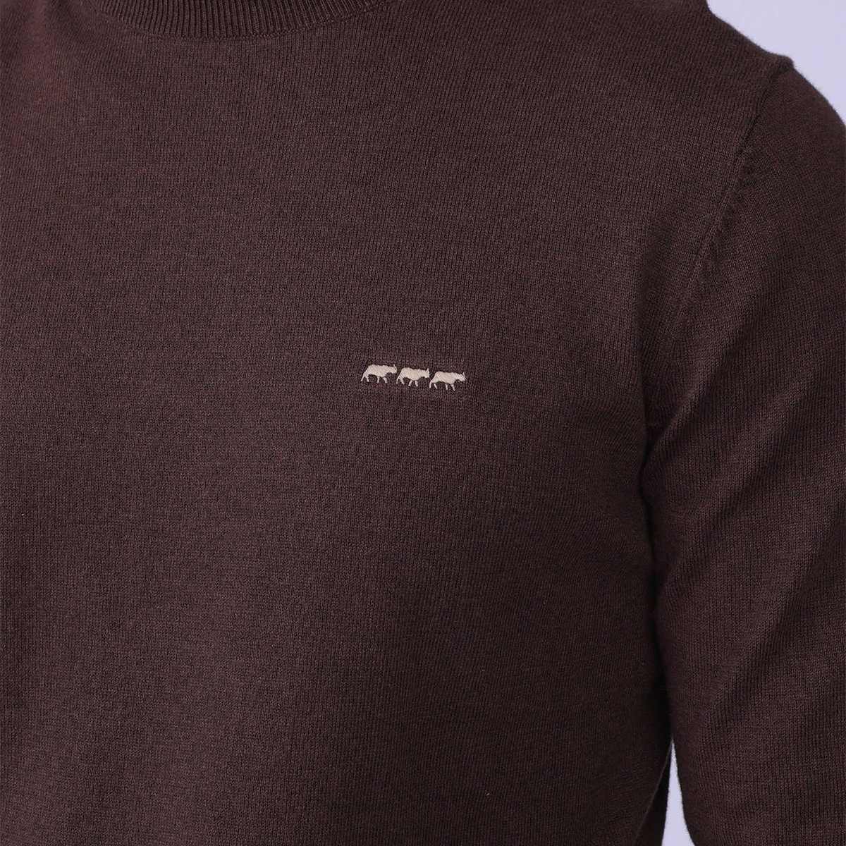 Pull col montant marron, MISE AU GREEN