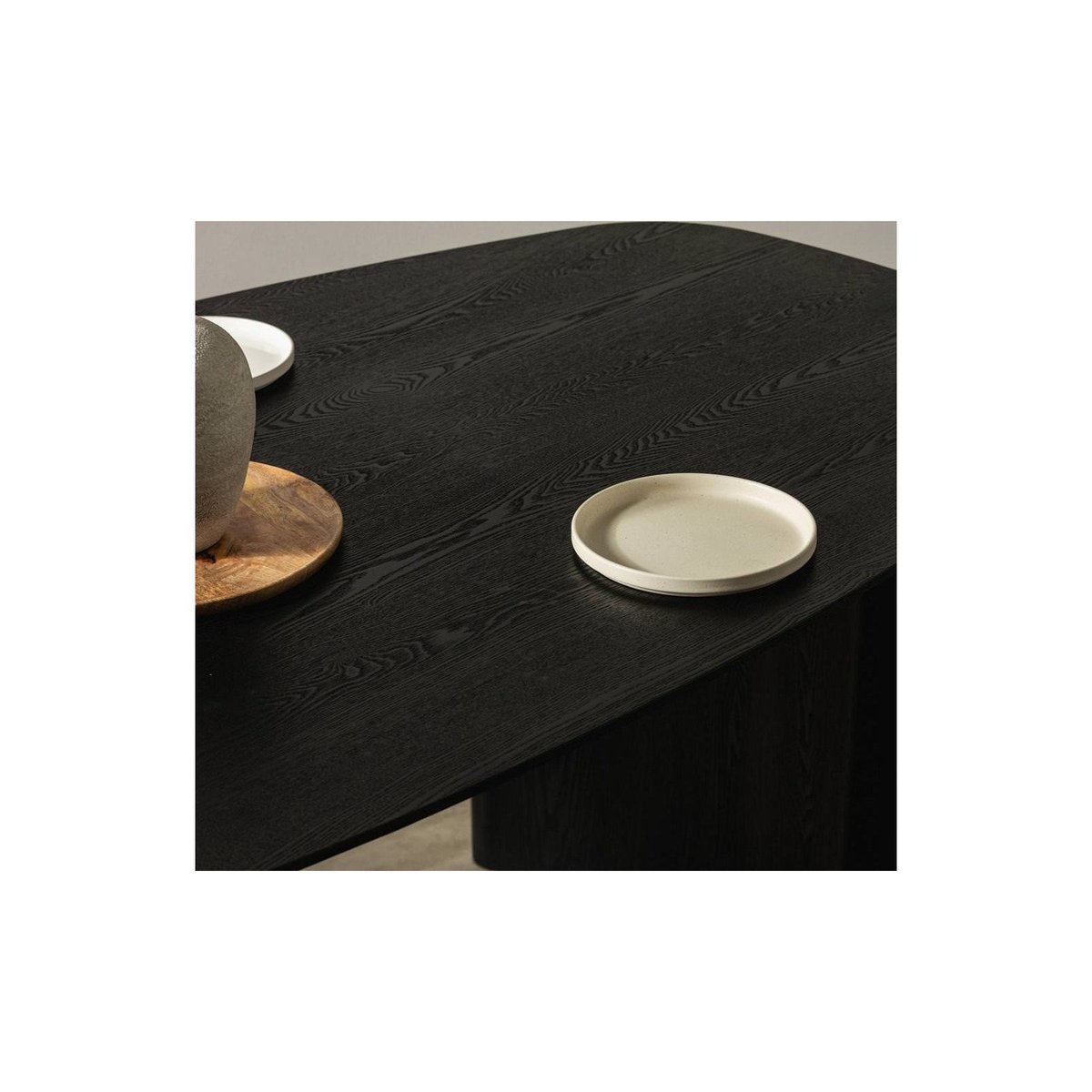 Table à manger ovale collection MARIS bois foncé, RECOLLECTION
