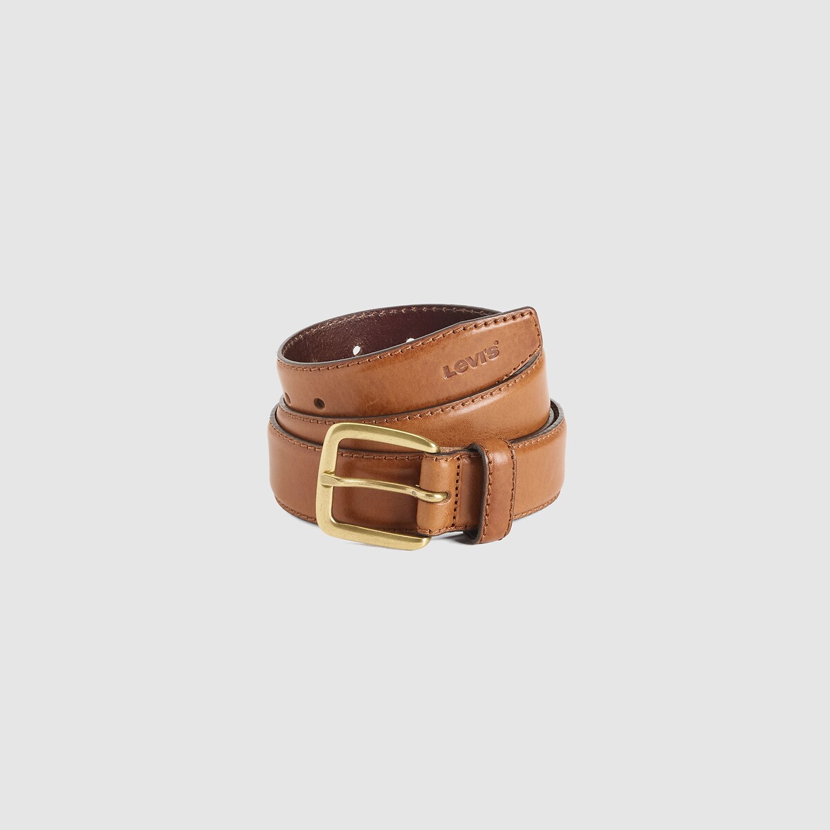 Cinto fino em pele FINN FEATHER castanho, LEVI'S