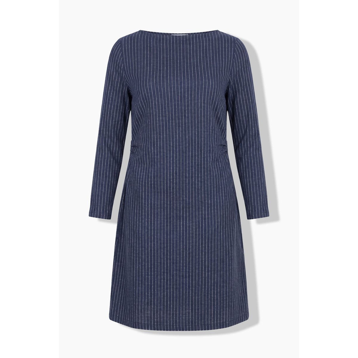 Robe en molleton à fines rayures marine, ULLA POPKEN