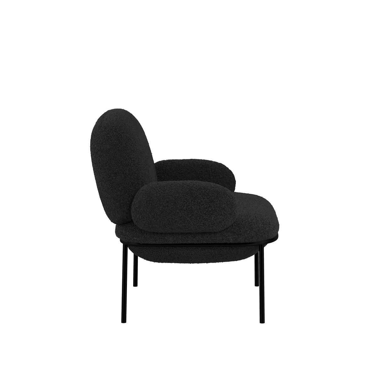 Ainsley Upholstered Accent Chair with Slim Legs black, ÉDITÉ