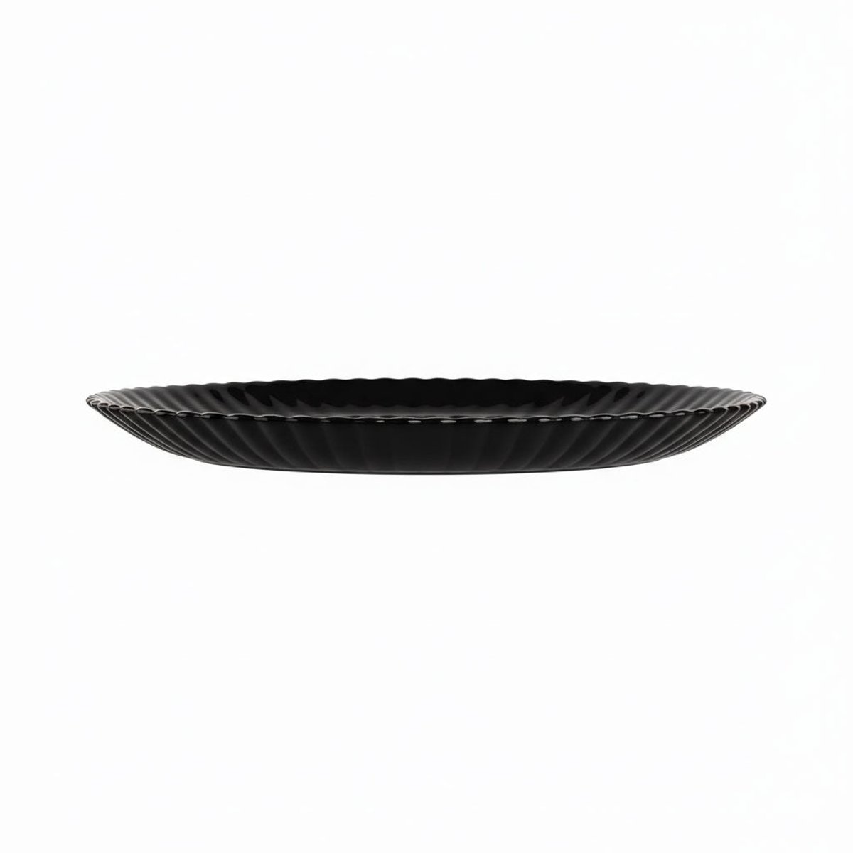 6 assiettes à dessert noires en verre 19 cm -BLOOM noir, LUMINARC