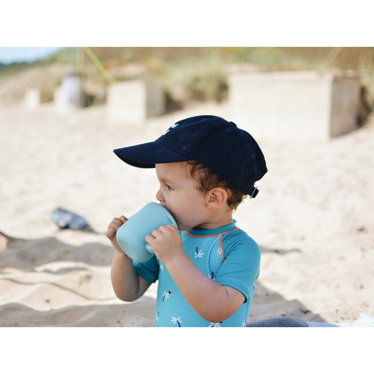 Tasse d'apprentissage en silicone bleu, BEABA