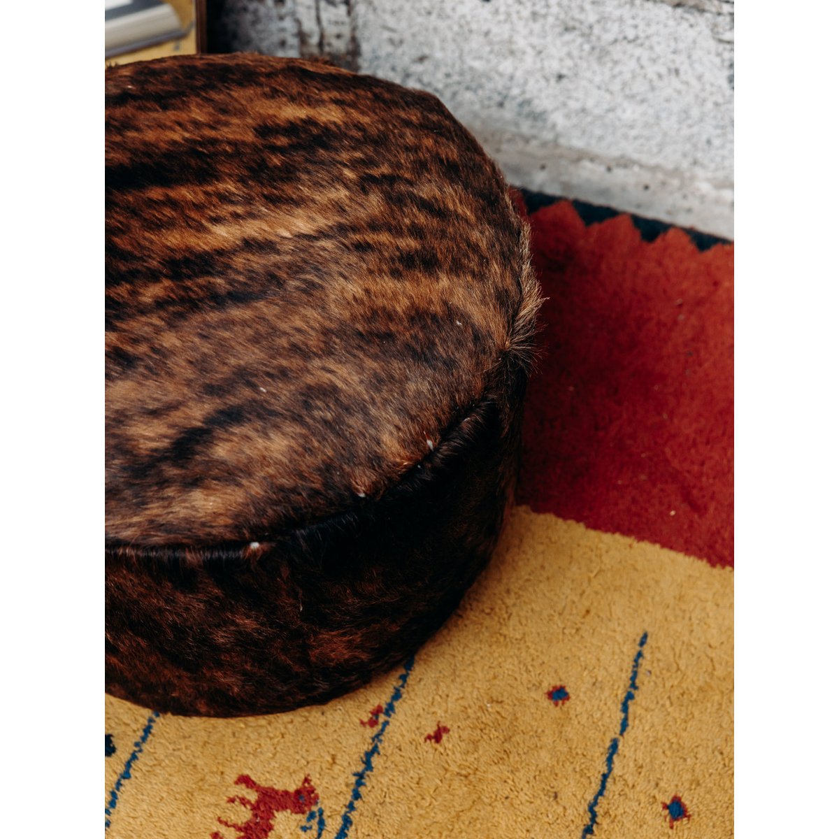 Pouf ottoman Jean-Philippe N°10 - Bon état marron, DEBONGOUT