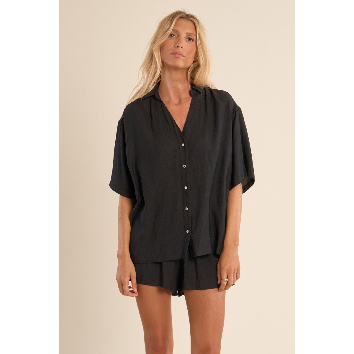 Chemise large noir, MOLLY BRACKEN