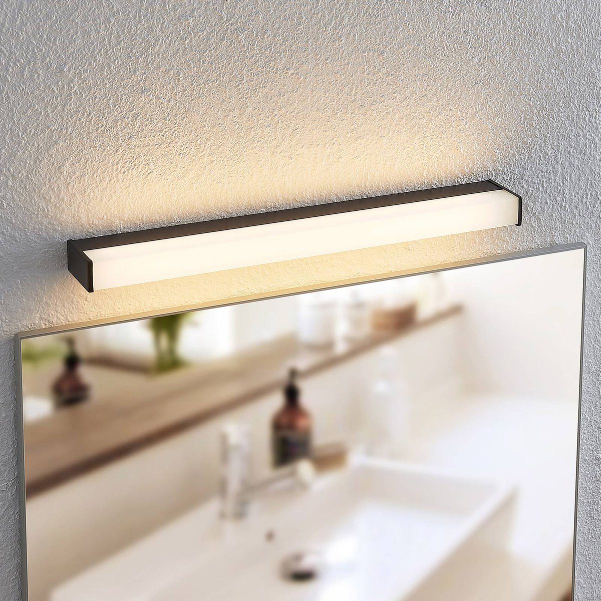 Applique en aluminium moderneLED, Ulisan noir mat, blanc, LINDBY