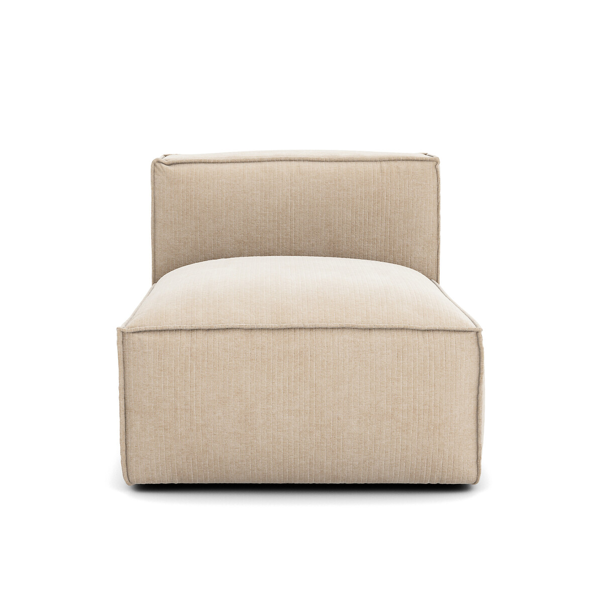 Elément chauffeuse pour canapé modulable, en velours côtelé vintage, SEVEN bronze, LA REDOUTE INTERIEURS